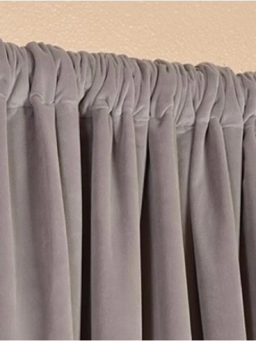 Neutral Gray Velvet Drapery Panels - (2)